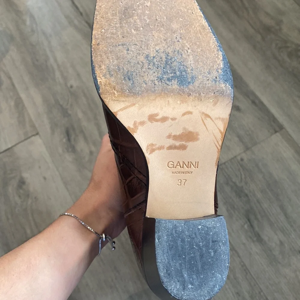 GANNI
Croc-effect leather boots - Picture 6 of 6